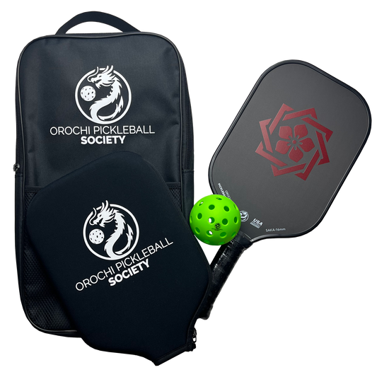 Pro Paddle Set - 1 Carbon Fiber Thermoformed Paddle, 1 Pickleball, 1 Cover & Bag